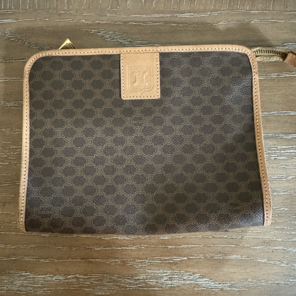 Celine Macadam Triomphe Vintage Clutch/hand bag